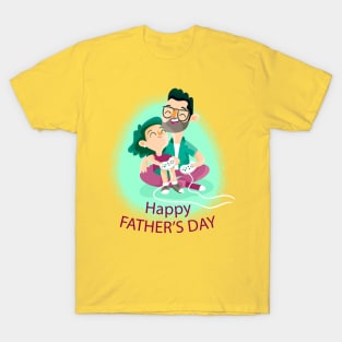 Happy Father Day Illustration T-Shirt